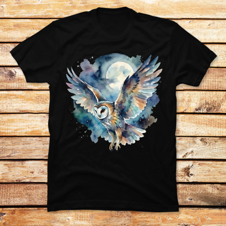 Watercolor Night Owl