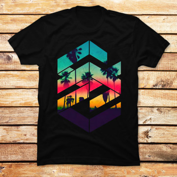 Geometric Sunset Beach