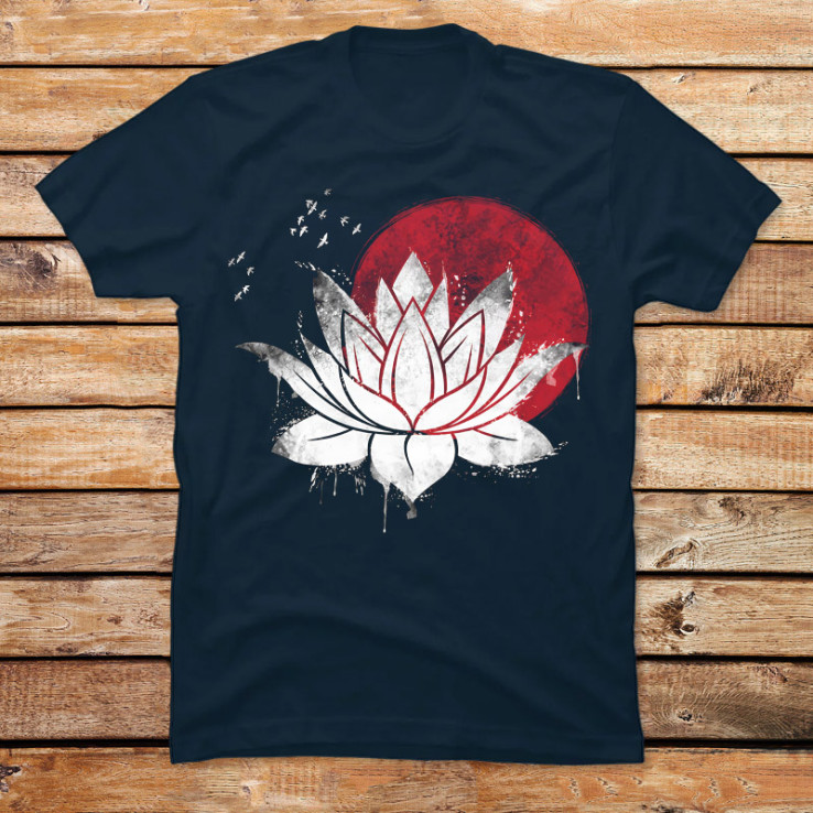 Lotus and red Moon