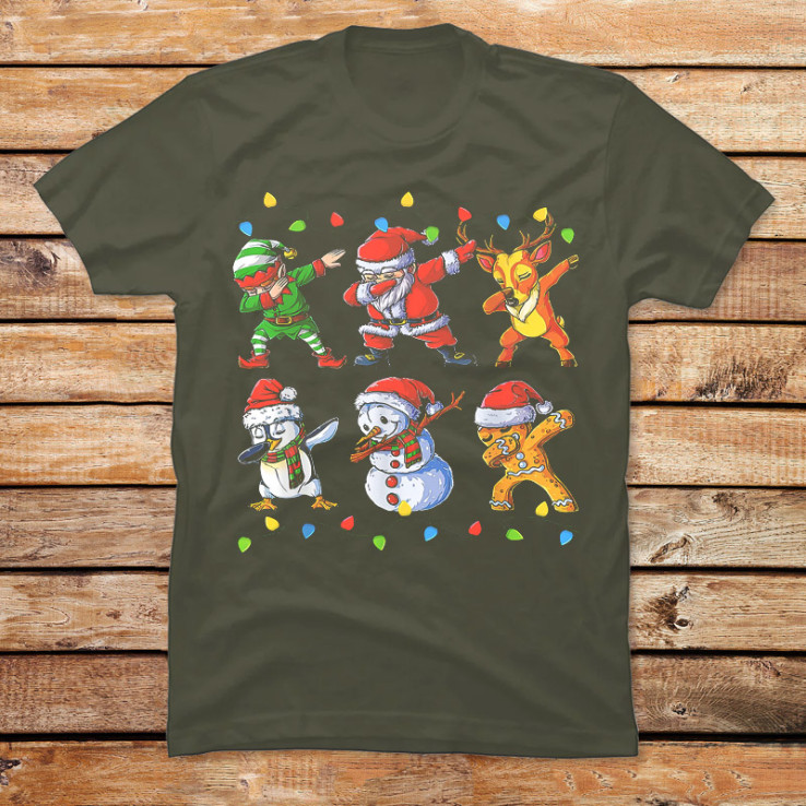 Dabbing Santa Elf Friends