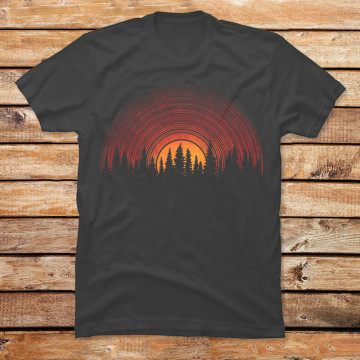 Vintage Vinyl Record Forest Tree