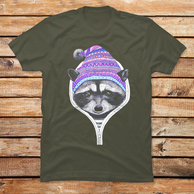 Winter Raccoon Purple II