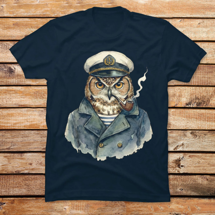 Captain Hoot Water Color