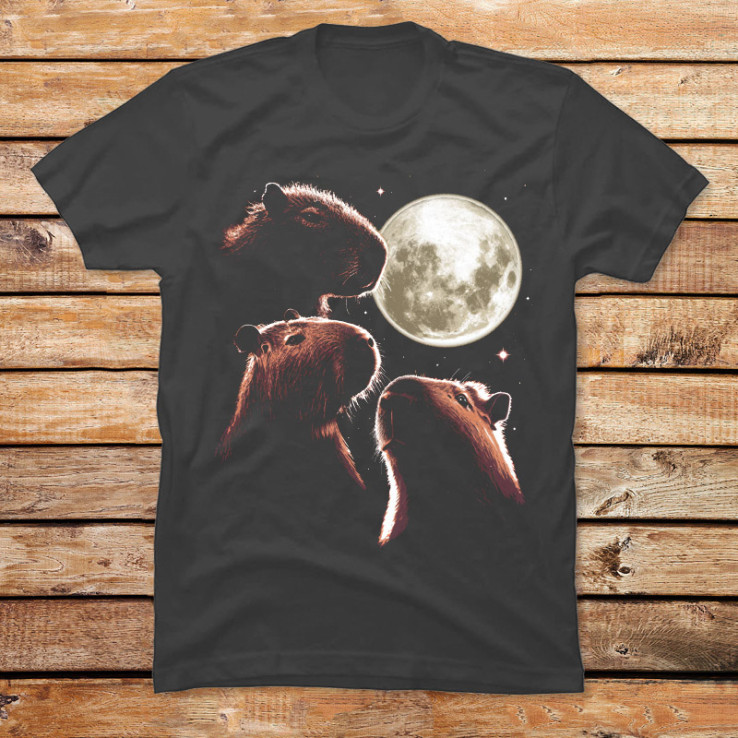 Three Capybara Moon