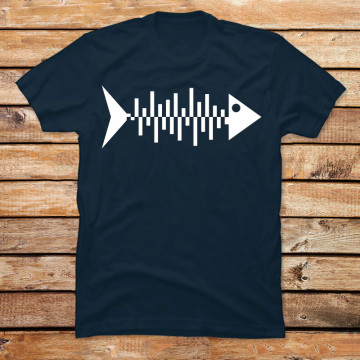 Fish Skeleton Music Wave