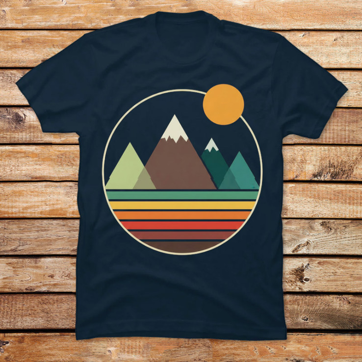 Retro Geo Landscape
