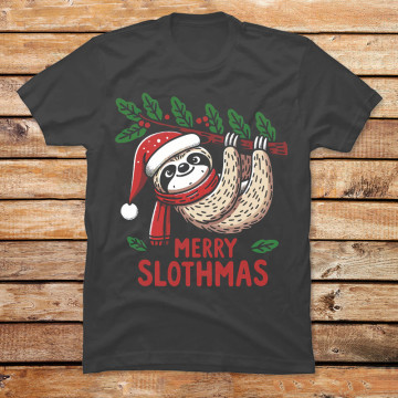 Funny Merry Slothmas Christmas