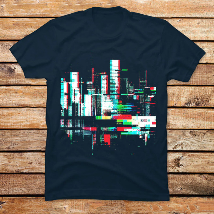 Data Glitch Skyline