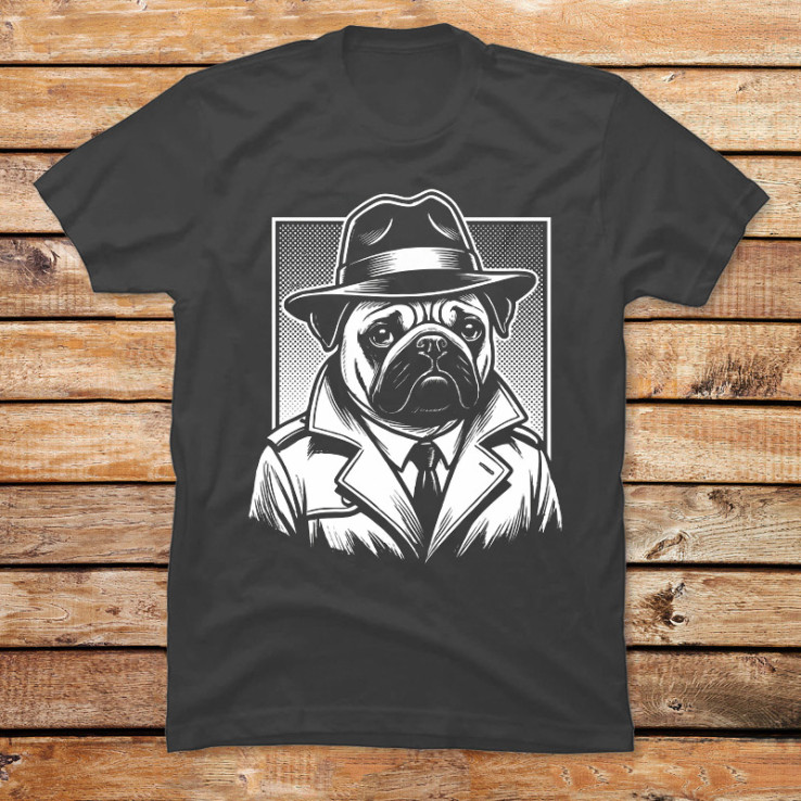 Pug Noir Detective