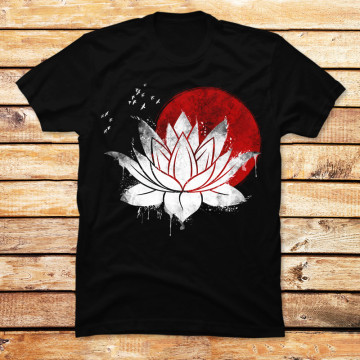 Lotus and red Moon