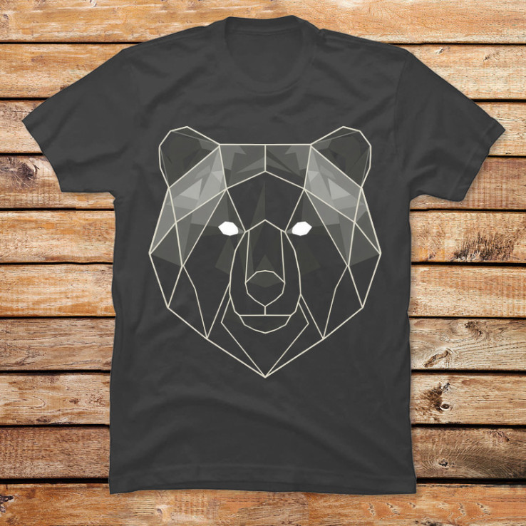 Geometric Bear Head