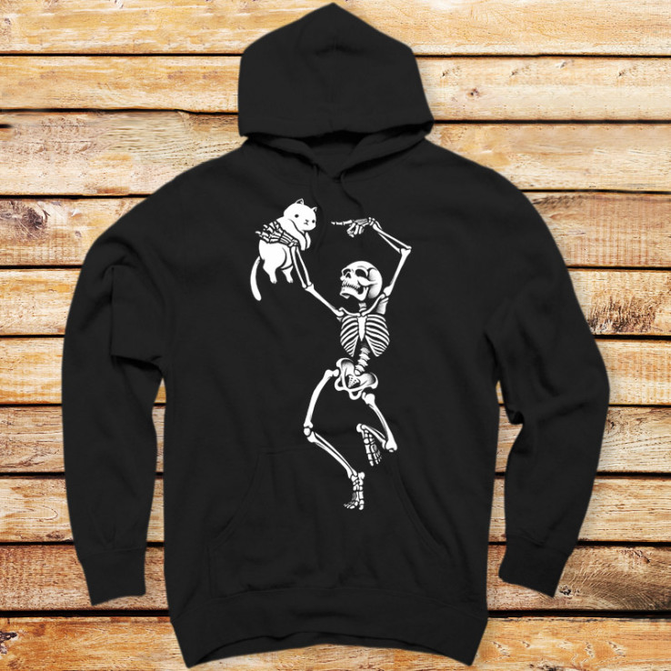 Dancing Skelleton With a Cat