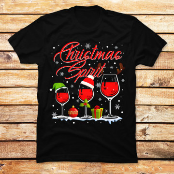 Christmas Spirit Wine Glass