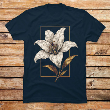 Gilded Marble Lily