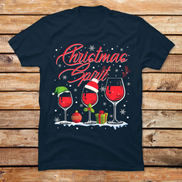 Christmas Spirit Wine Glass