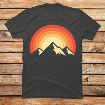 Minimalist Mountain Sunset
