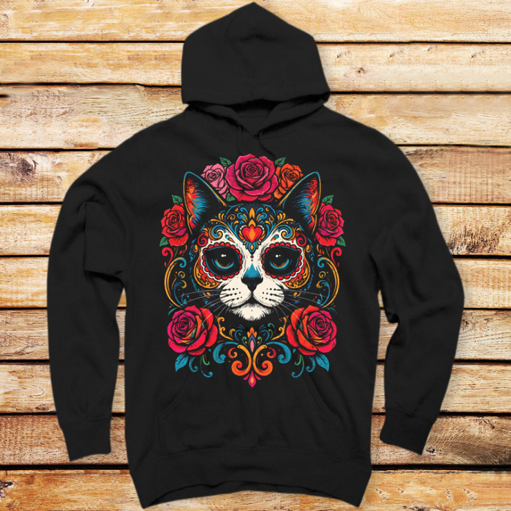 La Catrina's Feline Guardian