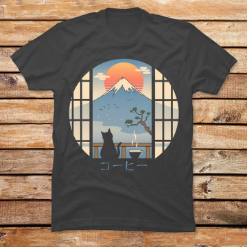 Coffee Cat in Mt. Fuji