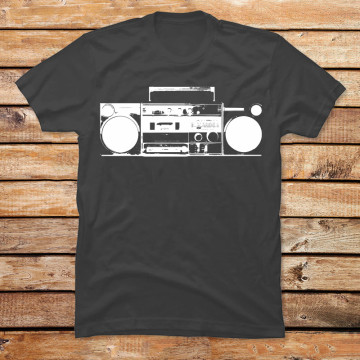 Vintage Ghetto Blaster Illustration