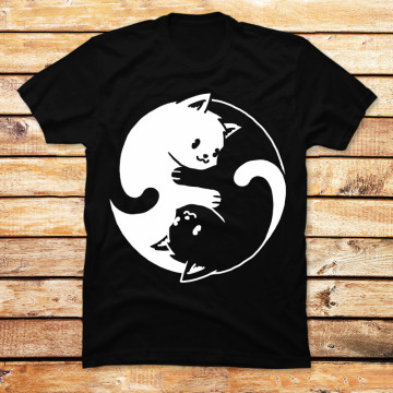 Yin Yang Cat Black & White