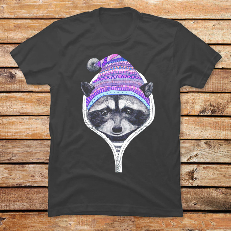 Winter Raccoon Purple II