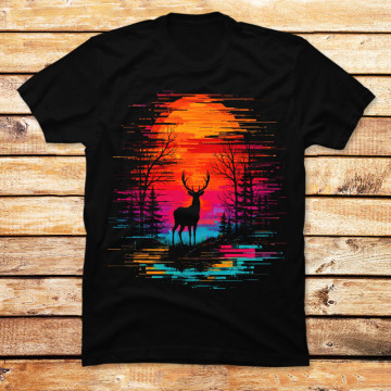 Synthwave Sunset Stag