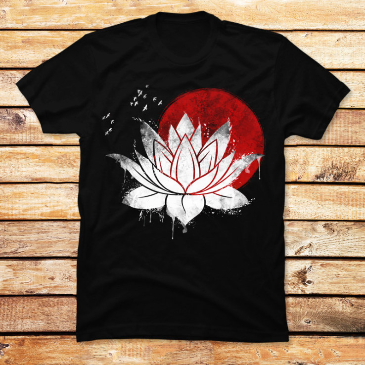 Lotus and red Moon