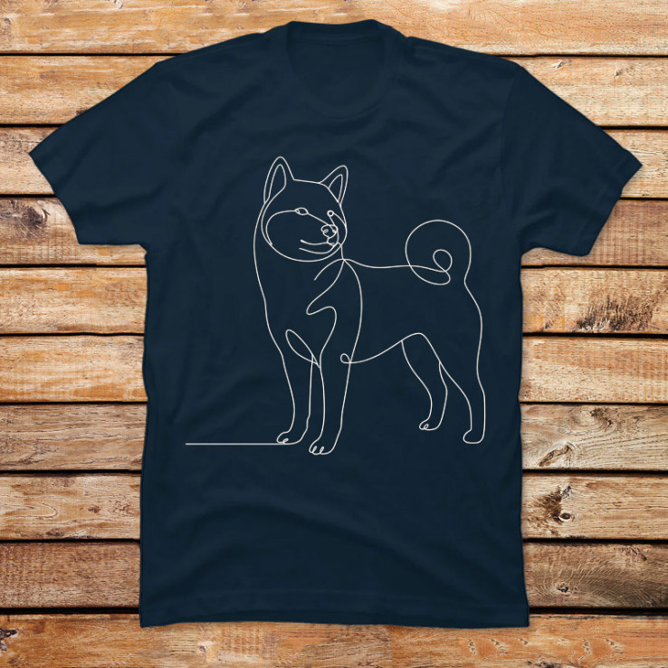 Continuous Line Shiba