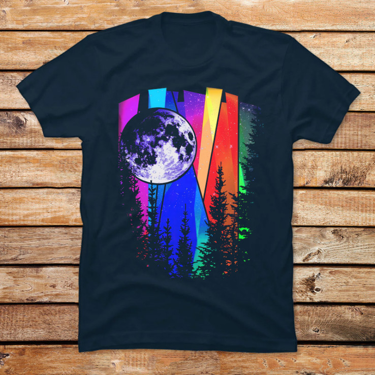 Northern Lights Moon