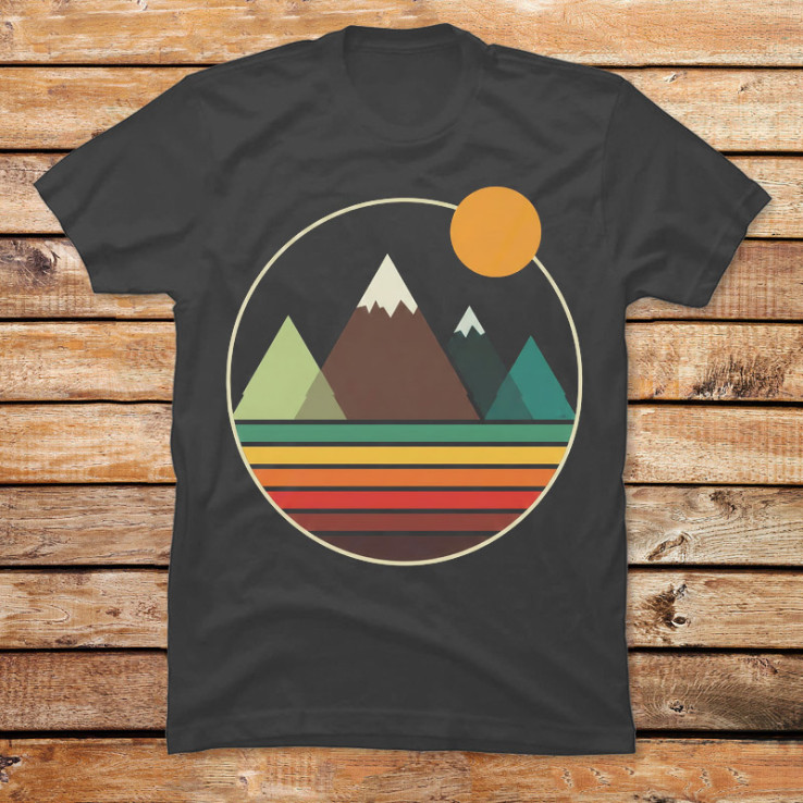Retro Geo Landscape