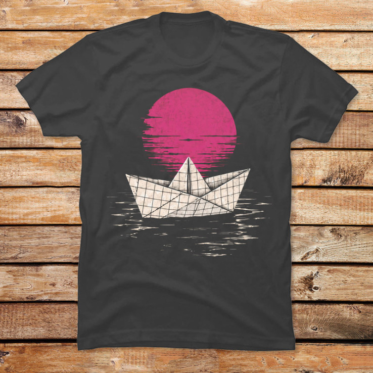 Retro Origami Sunset