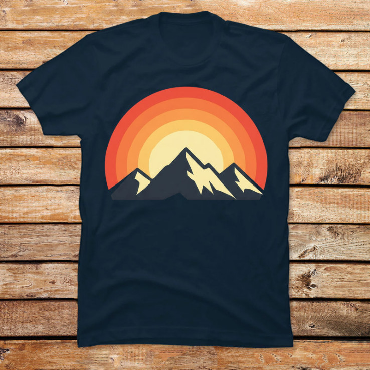 Minimalist Mountain Sunset