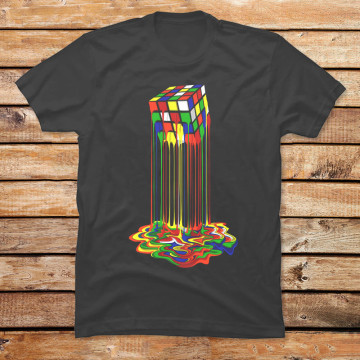 Rainbow Abstraction melted rubix