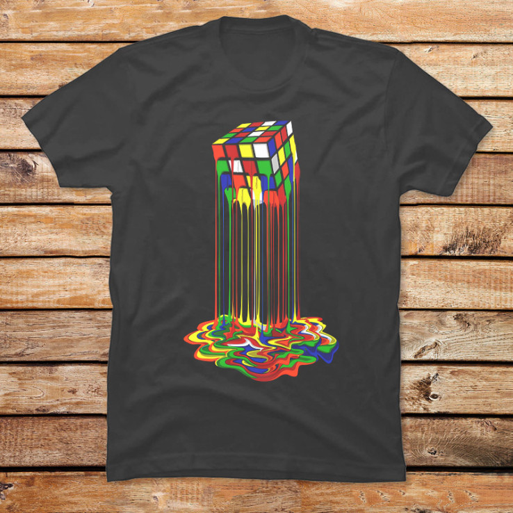 Rainbow Abstraction melted rubix