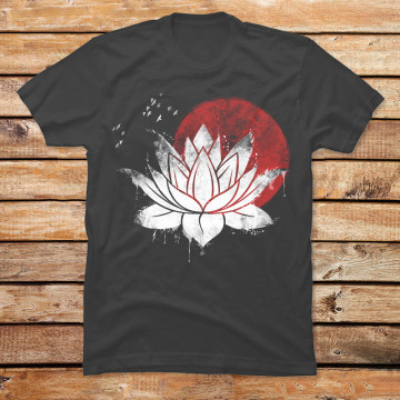 Lotus and red Moon