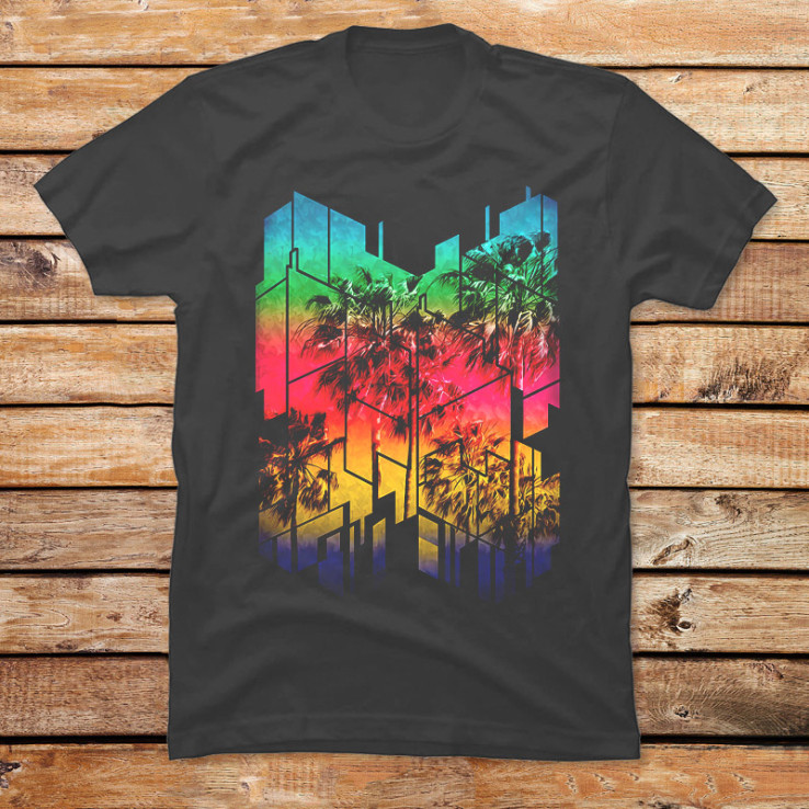 Colorful Geometric Sunset