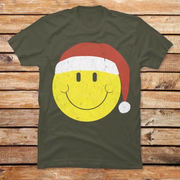 Smiley face with Christmas Santa Hat